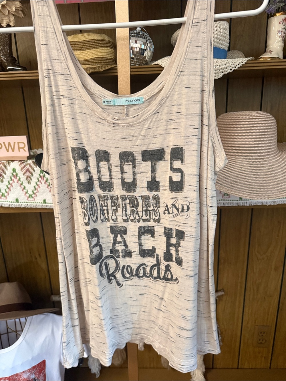 Boots Bonfires Backroads tank